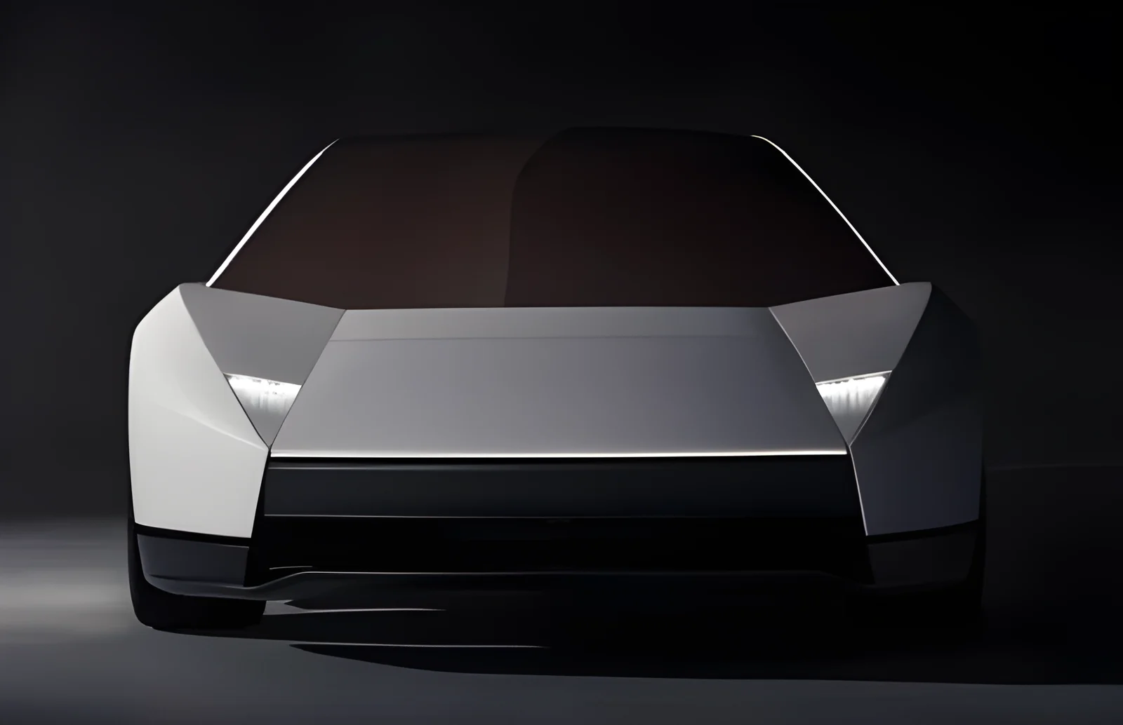The new Roadster, front view, in a black studio